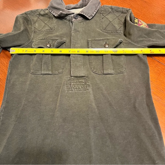 Ralph Lauren Rugby Shirt Womens Medium Polo 2004 Y2K Patch Embroidered RL VTG - Picture 11 of 13